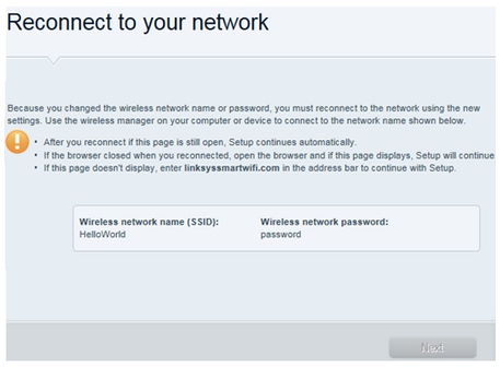 Linksys Wifi Splash Page