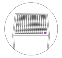 An image of the router with a solid purple light