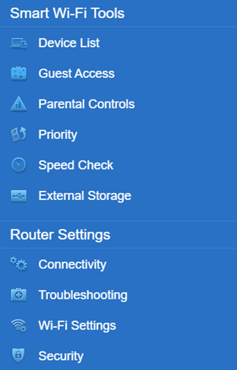 Connectivity under Router Settings
