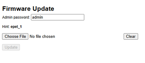 Click Choose File, select the downloaded Firmware.