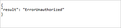 ErrorUnauthorized message