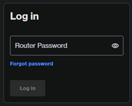 Linksys Now Log in section