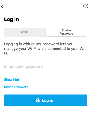 Reset password to recover router password