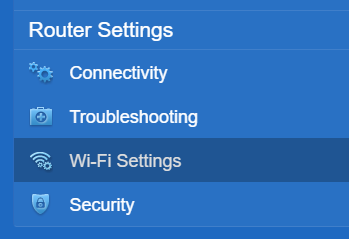 An image showing an option for WiFi Settings