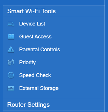 Menu item: Device List
