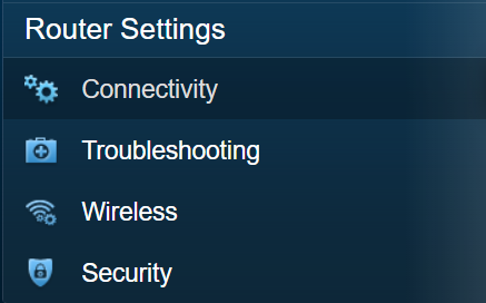 Connectivity under Router settings