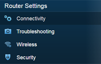 Connectivity under Router settings