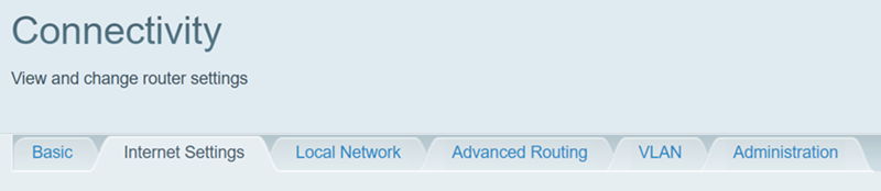 Internet Settings