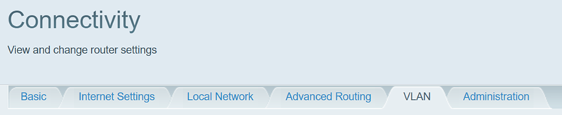 VLAN tab