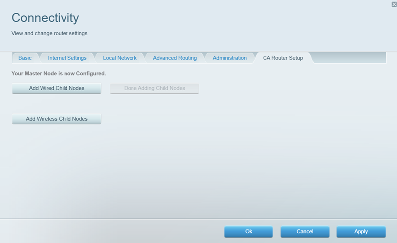 Navigate to Connectivity and then click on the CA Router Setup sub-tab