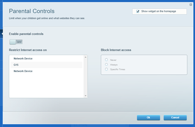 Parental Controls screenshot