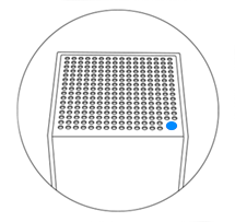 a solid blue light