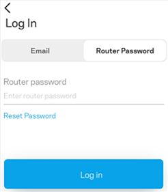 Android Router Password section
