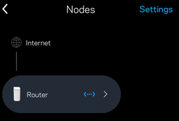 Select the router right below "Internet"