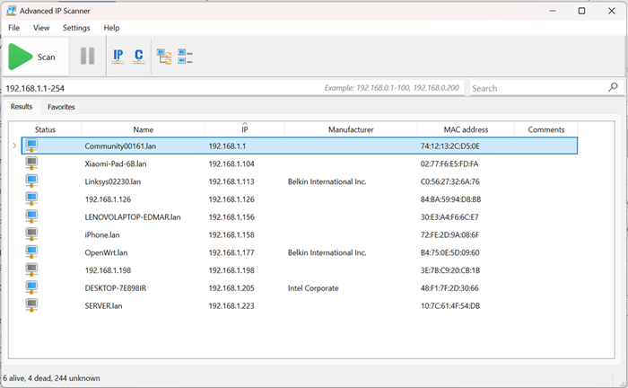 Third Party IP scanner