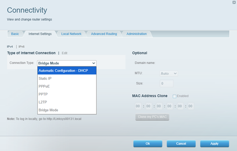 Connectivity page