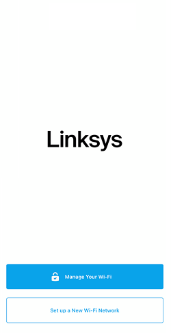 Linksys log in page for iOs