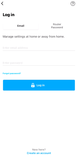 Log in section for your credentials