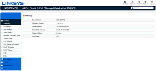 How to access the web interface of a Linksys Managed Gigabit Switch ...