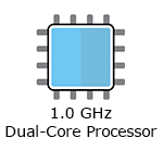 1.0 GHz Dual-core processor icon