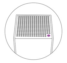 A node displaying a solid purple light