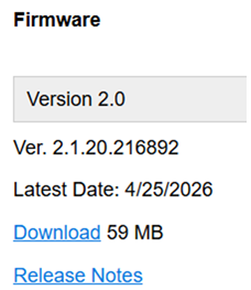 Check the Firmware version and Latest Date