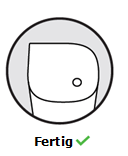 Ein Router mit festem weißem Licht, der anzeigt, dass er jetzt bereit ist