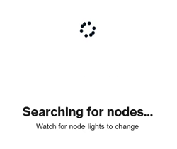 Searching for nodes loading page