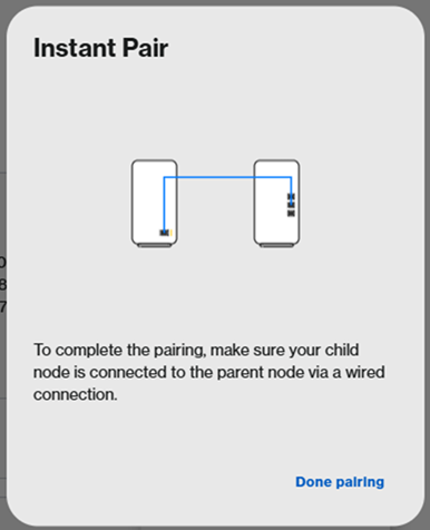 An image showin that the pairing is complete. Click on "Done pairing."