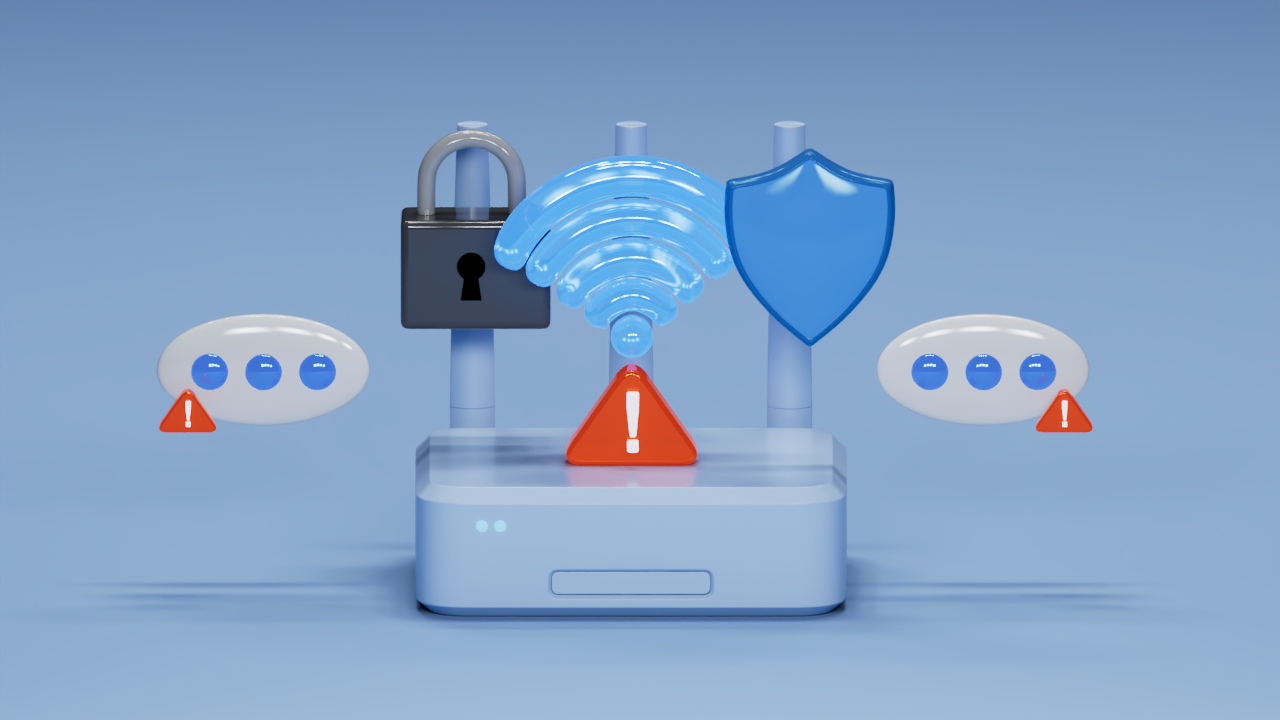 Illustration about devices cannot connect to WiFi