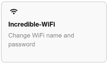 An image of the Incredible-WiFi tile of the Linksys Now web interface