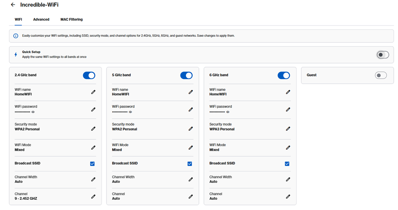 An image displaying the WiFi page within the Incredible-WiFi section