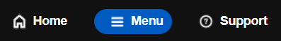 A close up image of Home, Menu, and Support
