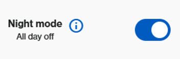 Night mode (All day off)