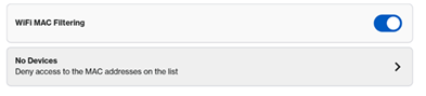 WiFi MAC Filtering