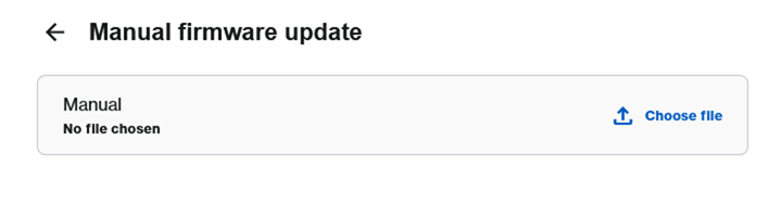 Manual Firmware Update