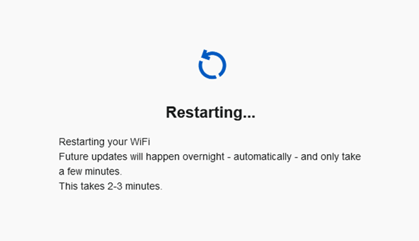 Manual Firmware Update Restart