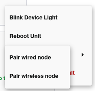 Parent router settings showing Blink Device Light, Reboot Unit, and Pair options.