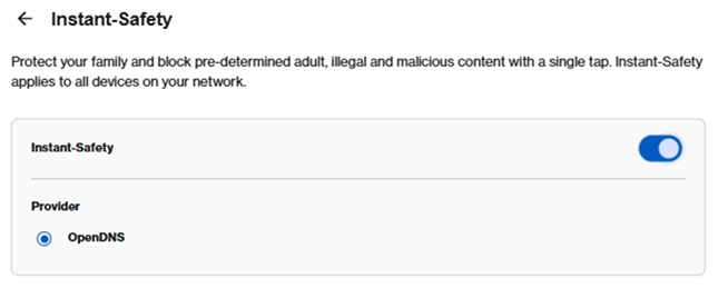 Instant Safety enabled