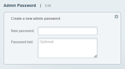 Just the new password and a password hint for some Linksys router models