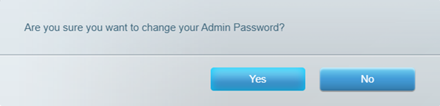 Pop up box where you can click Yes or No