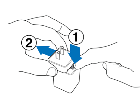 Slide the plug from the adapter