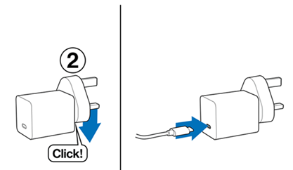 USB-C cable to adapter
