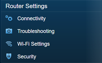 Connectivity under Router Settings