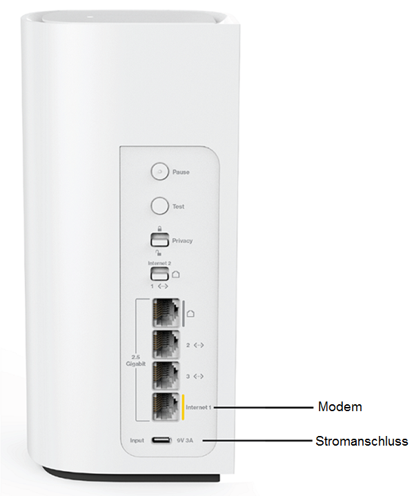 Seitenansicht des Linksys SPNM60CF-Routers