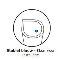 Solid blue LED light indicating that the router is ready for setup