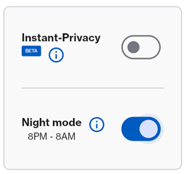 Night mode feature enabled