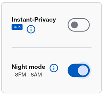 Night mode feature enabled