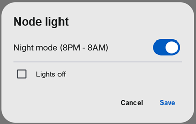 Node light enabled