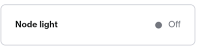Node light is Off